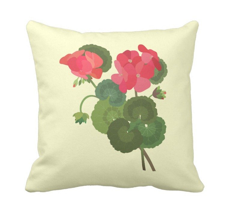 Fantaboy Geranium Stems Cushion Cover